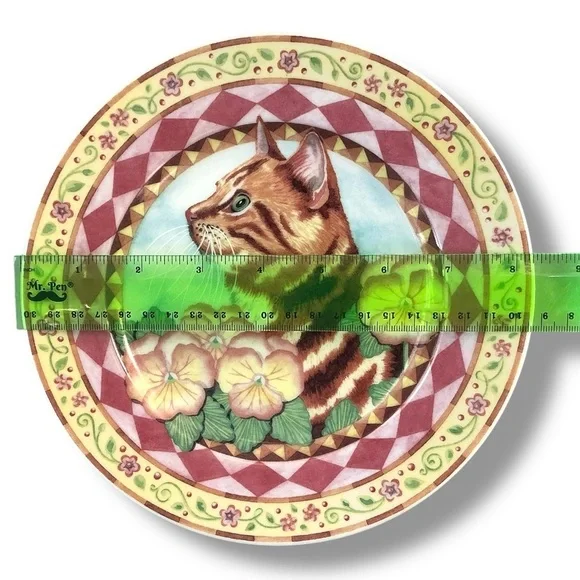 Cat’s Meow Plate Decorative Collectible Vintage 1994 Andrea by Sadek 8 1/4” - Picture 8 of 16